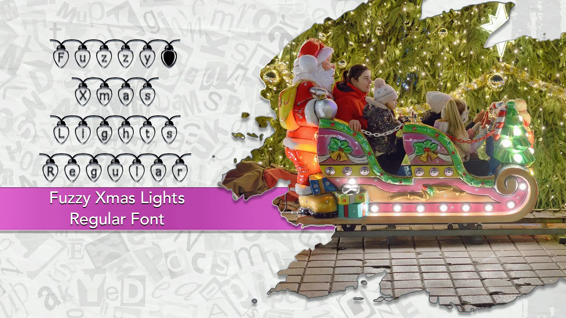 Fuzzy Xmas Lights Font