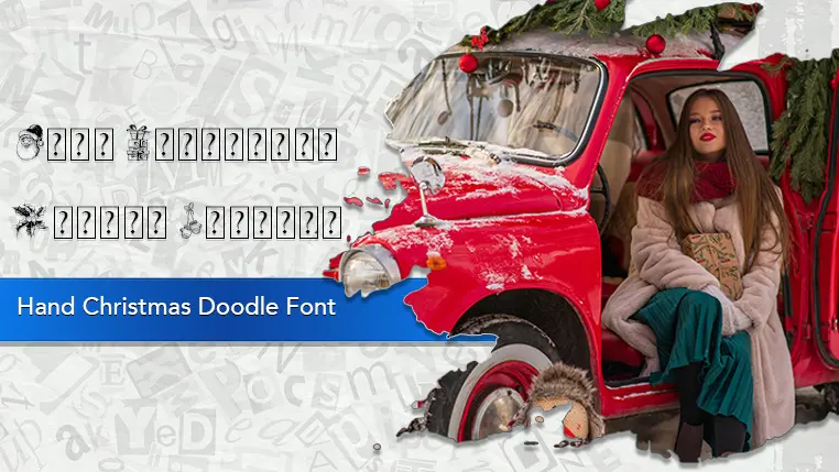 Hand Christmas Doodle Font