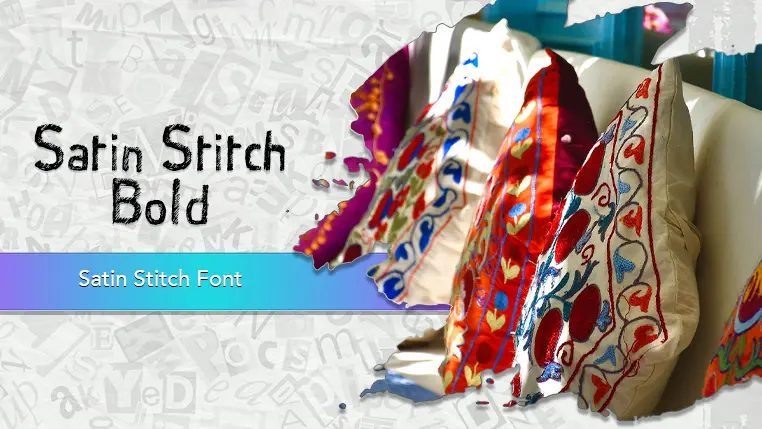 Satin Stitch Font