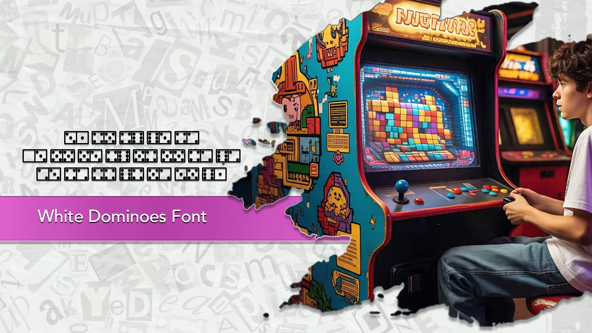 White Dominoes Font